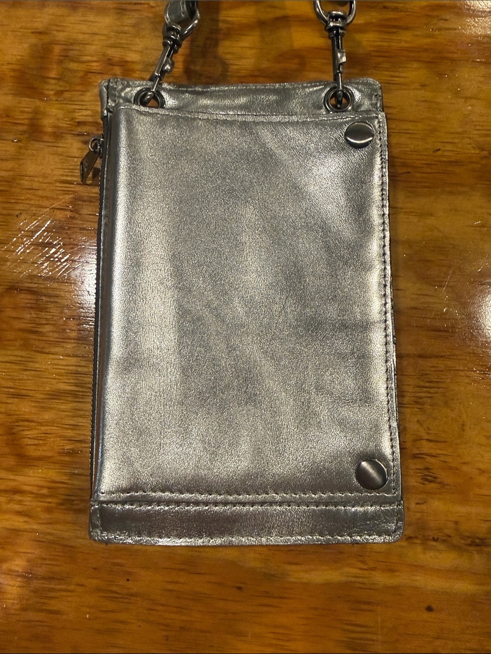 Metallic Silver Crossbody Phone Bag - Unbranded - Picture 4 of 8